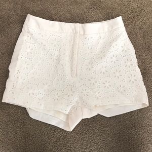 Forever 21 Cream-colored Polyester shorts